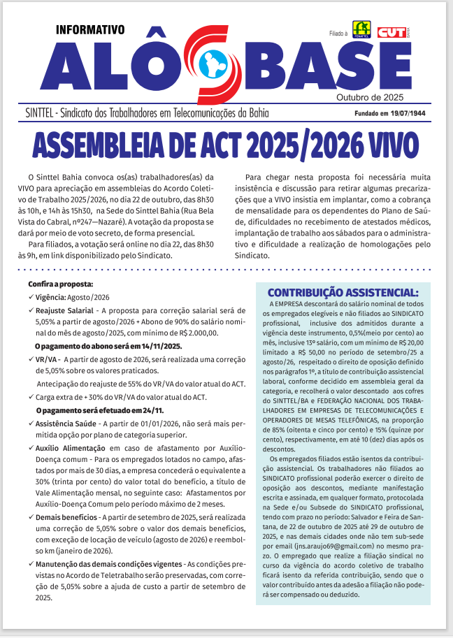 Assembleia de ACT VIVO
